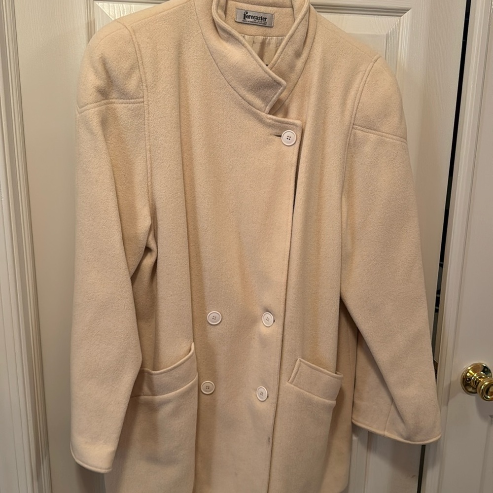 Vintage winter white wool coat